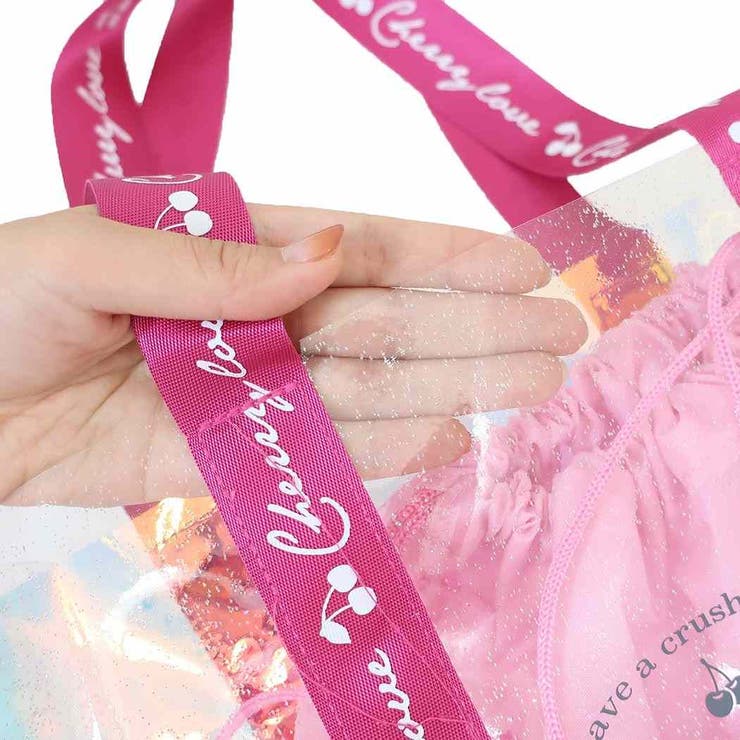 プールバッグ ラメ＆オーロラトートバッグ チェリーロゴ | cinemacollection【KIDS】 | 詳細画像4 