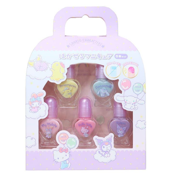 サンリオキャラクターズ ピールオフネイルアート はがせるマニキュア5本セット | cinemacollection | 詳細画像1 