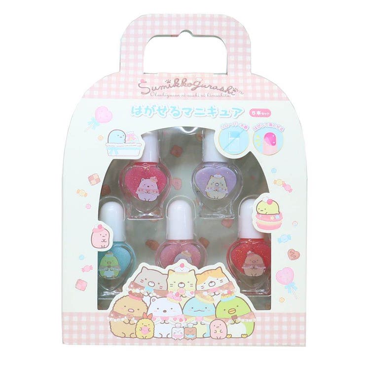 すみっコぐらし ピールオフネイルアート はがせるマニキュア5本セット | cinemacollection | 詳細画像1 