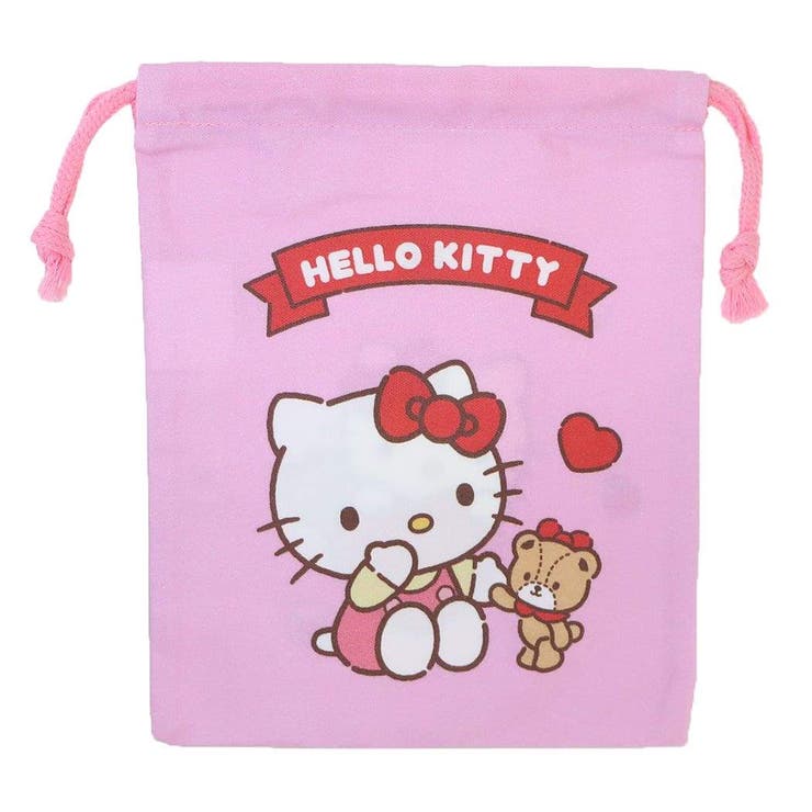 サンリオ ハローキティ ビニール巾着 袋 バッグ　ジャンボサイズ　未使用 未開封品 平成 レトロ サンリオ キティ ビニール巾着袋 3枚入り