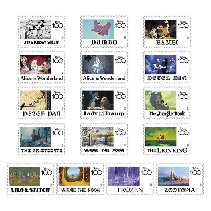 ディズニー コレクション雑貨 切手型クリアカードコレクション