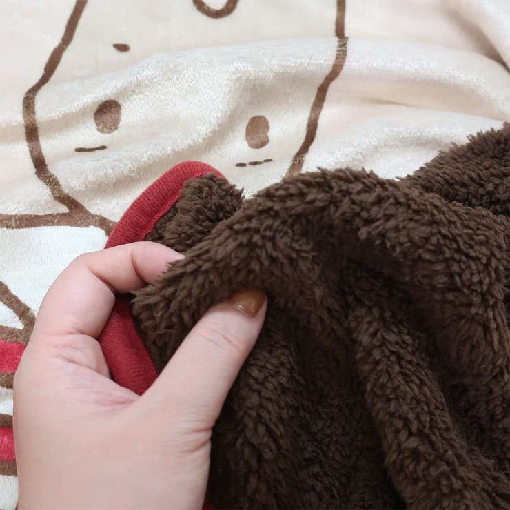 マロンクリーム ひざ掛け毛布 ふわふわブランケット[品番：BREW0114187