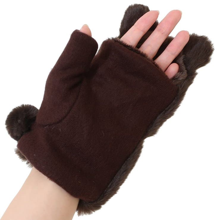 手袋 指ぬきグローブ クマファー | cinemacollection | 詳細画像4 