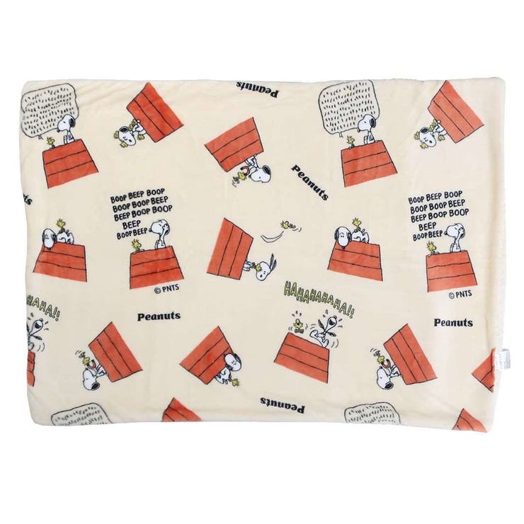 スヌーピー ひざ掛け毛布 ボア付ウォームクロス[品番：BREW0117626