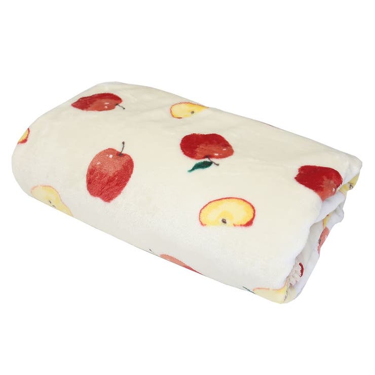 ひざ掛け ボア付ブランケット リンゴフェスタ[品番：BREW0118273