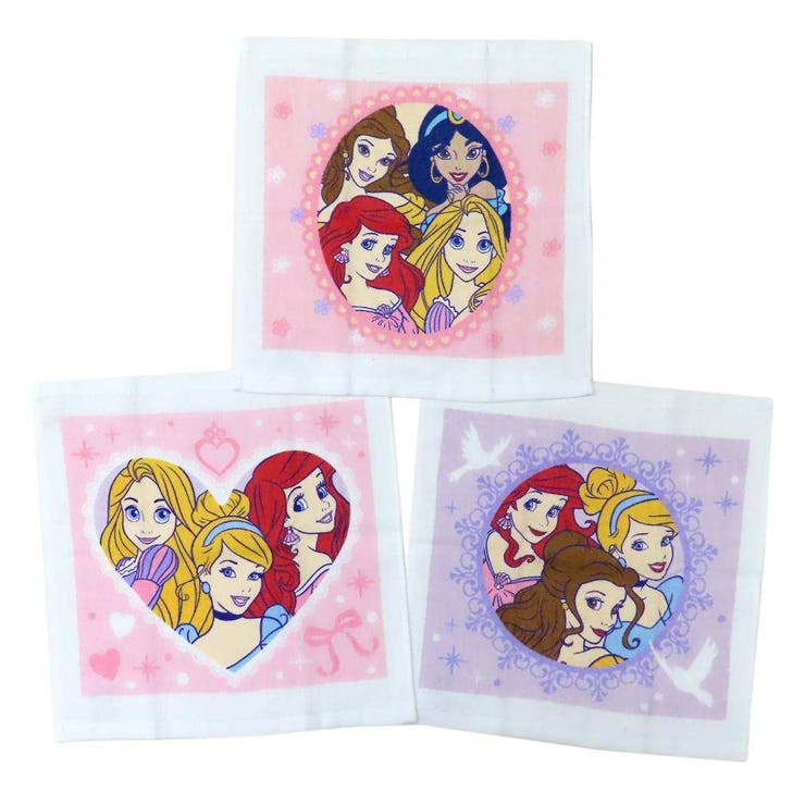 ディズニープリンセス ハンドタオル ハンドタオル3枚組 | cinemacollection | 詳細画像1 