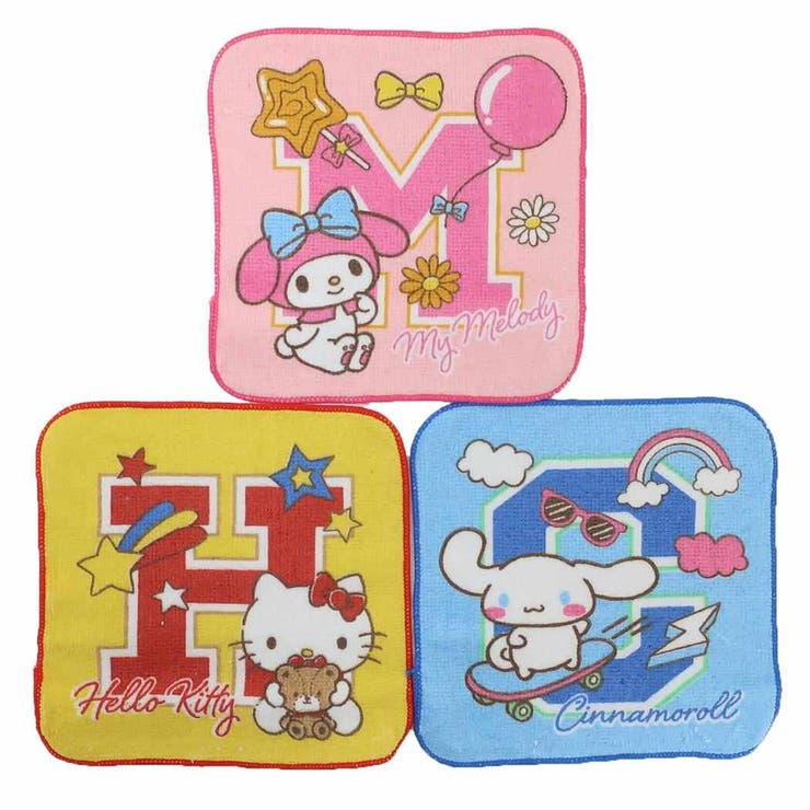 サンリオキャラクターズ ハンカチタオル プチタオル3枚セット