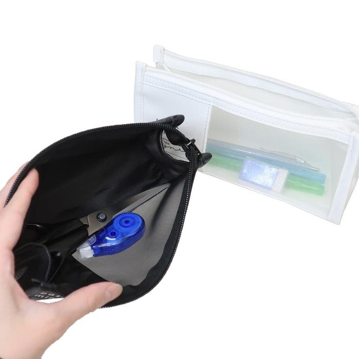 ペンケース シンプルメッシュペンポーチ ベーシックマイン | cinemacollection | 詳細画像3 