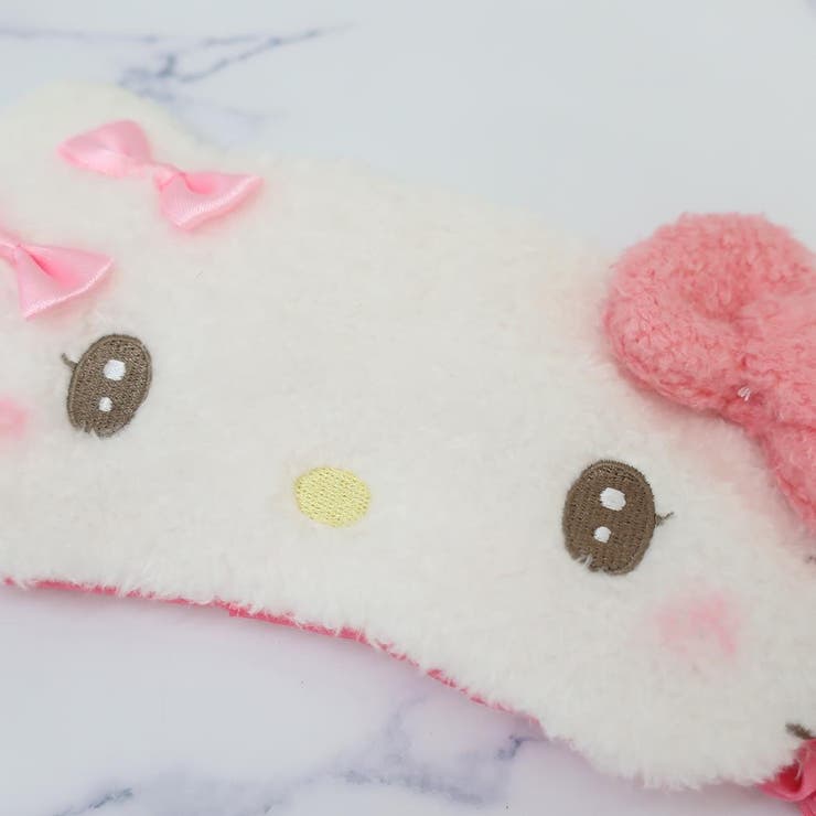 ハローキティ もこもこアイマスク ハローキティ 旅行用品 もこもこアイマスク[品番：BREW0139585