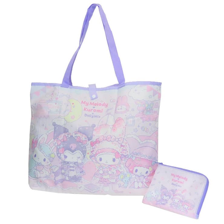 マイメロディ＆クロミ ショッピングバッグ 折りたたみエコバッグ