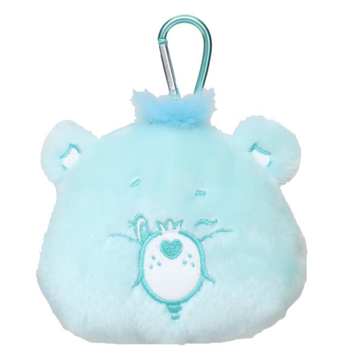 ケアベア ミニポーチ カラビナ付きぬいぐるみファスナーポーチ