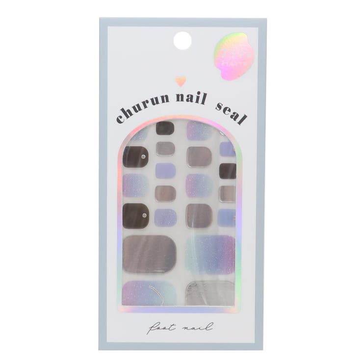 コスメ雑貨 フットネイルシール ブルーグラデーションxシルバー | cinemacollection | 詳細画像1 