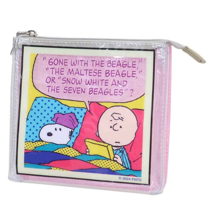 スヌーピー コスメポーチ スクエア3ポケットポーチ | cinemacollection | 詳細画像1 