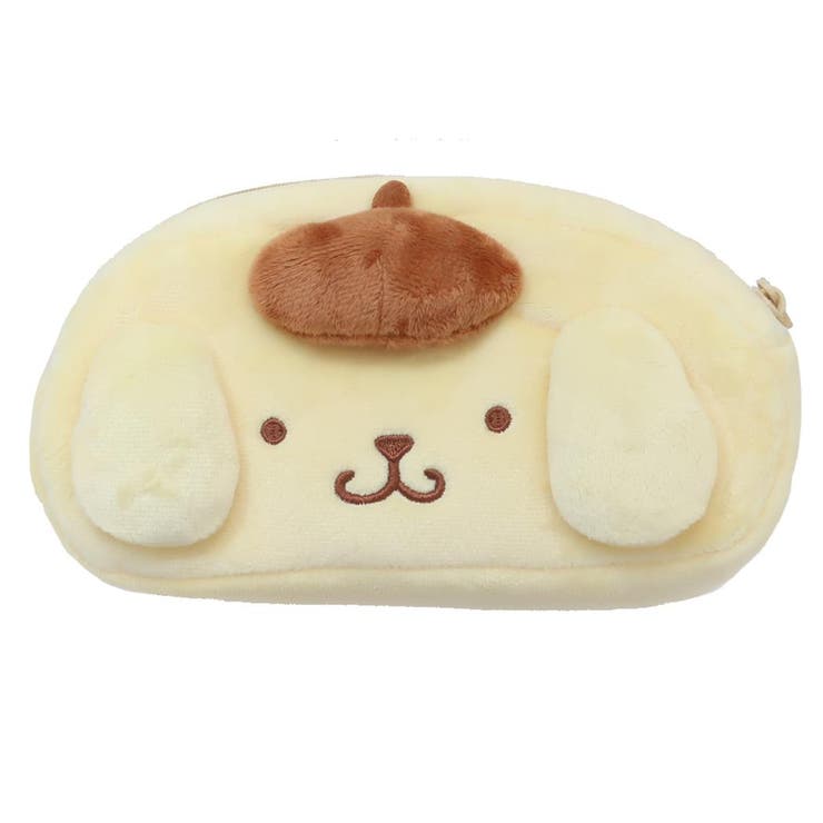 ホット セールの通販 ポムポムプリン ペンケース ぬいぐるみフェイスペンポーチ[品番 机上用品・文具収納