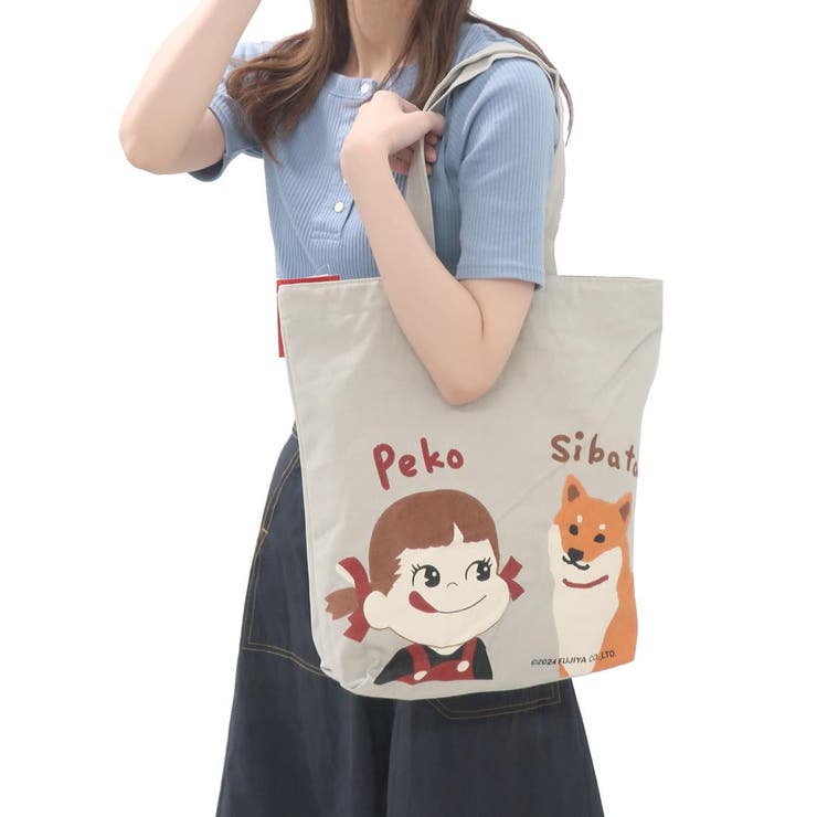 不二家のペコちゃん トートバッグ ファスナー付A4トート | cinemacollection | 詳細画像5 