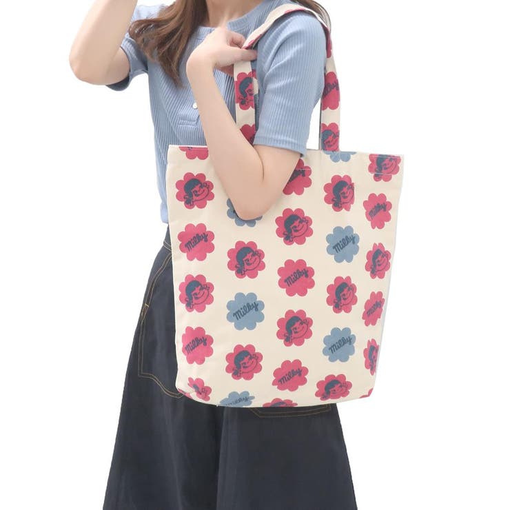 不二家のペコちゃん トートバッグ ファスナー付A4トート | cinemacollection | 詳細画像4 