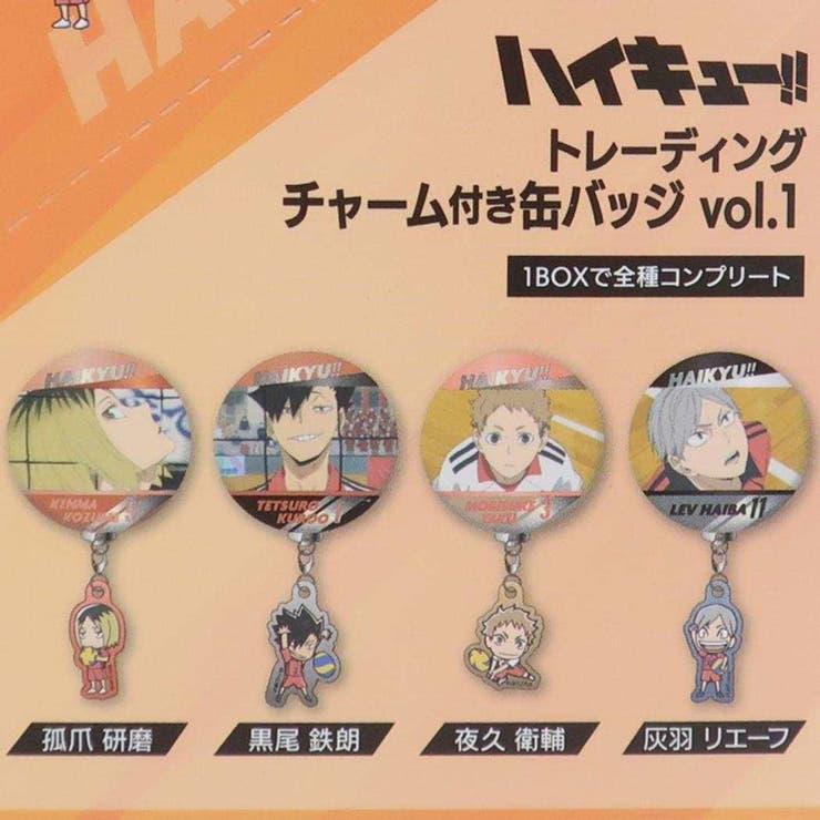 ハイキュー!! トレーディングチャーム付き缶バッジVol.1&Vol.2 ハイキュー!!_トレーディングチャーム付き缶バッジ Vol.1【BOX
