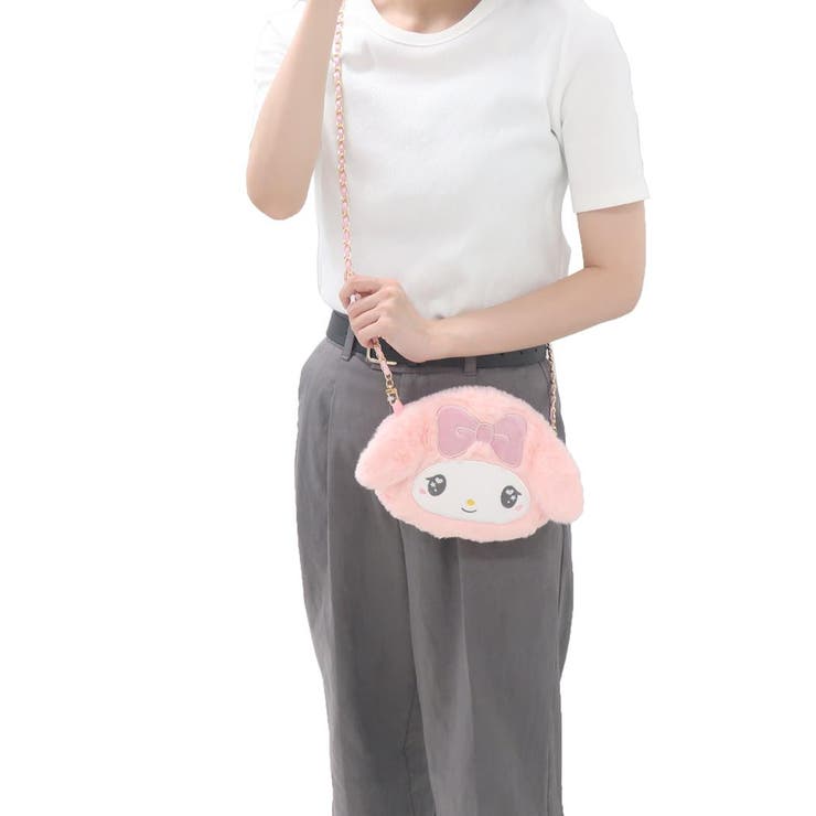 サンリオ　マイメロ ダイカット フェイス　レザーバッグ sanrio マイメロディ キッズフェイス形ショルダーバッグ