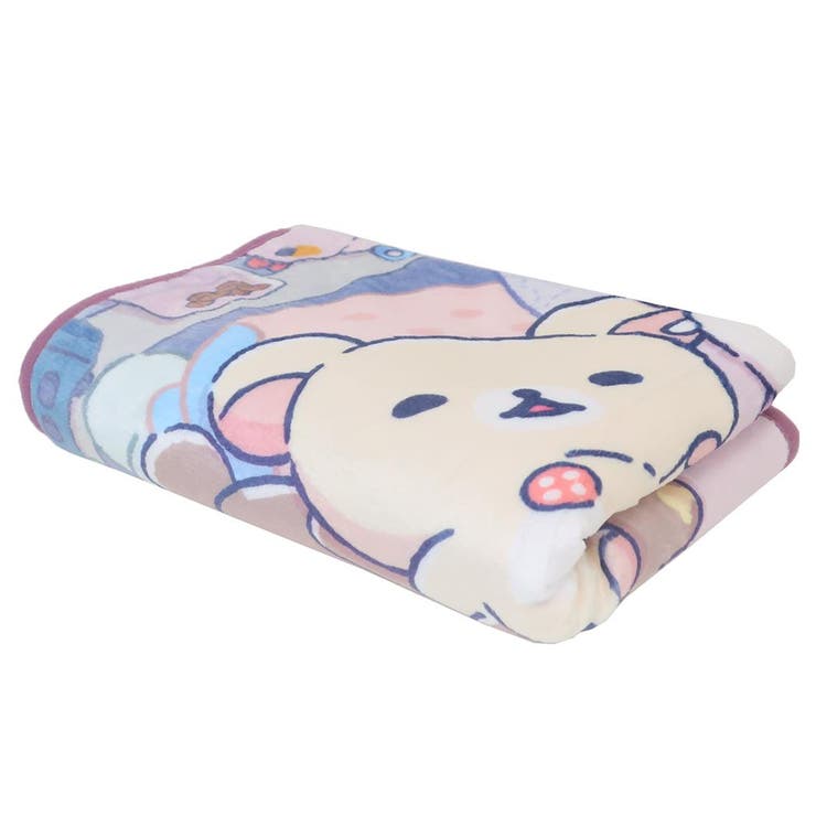 リラックマ ひざ掛け毛布 ボタン付きふわふわブランケット[品番