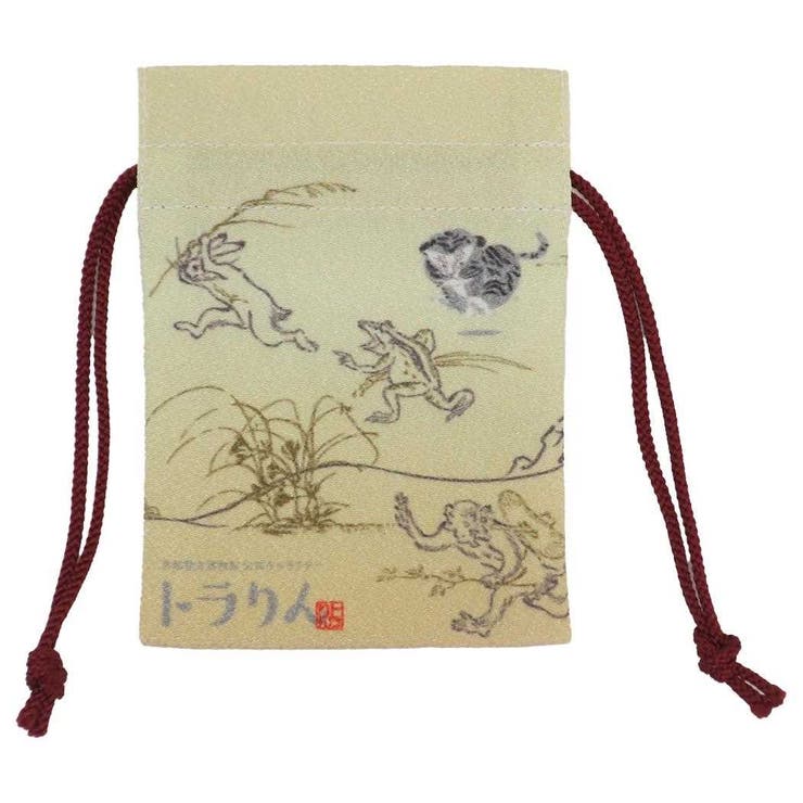 鳥獣戯画Xトラりん ミニ巾着袋 豆巾着[品番：BREW0154849