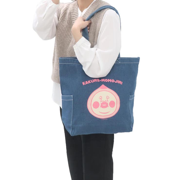 こびとづかん トートバッグ デニムトートバッグ[品番