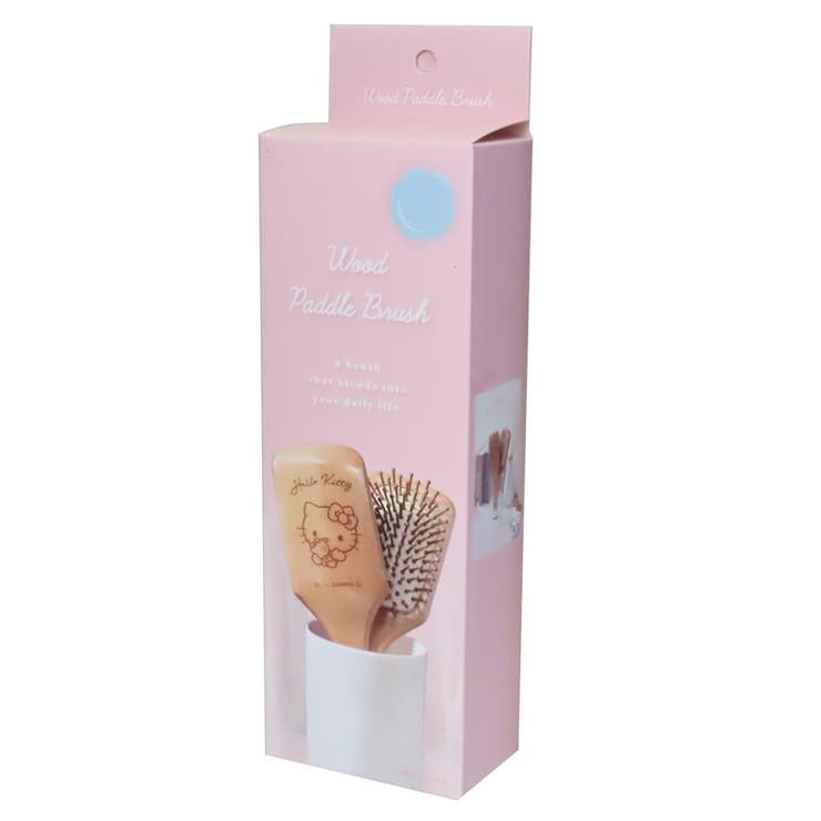 ハローキティ ヘアブラシ ウッドパドルブラシ[品番：BREW0159526