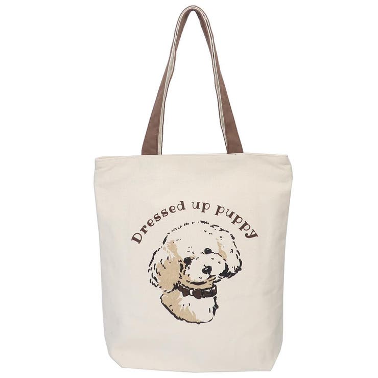 トートバッグ ファスナー付きキャンバストート トイプードル | cinemacollection | 詳細画像1 