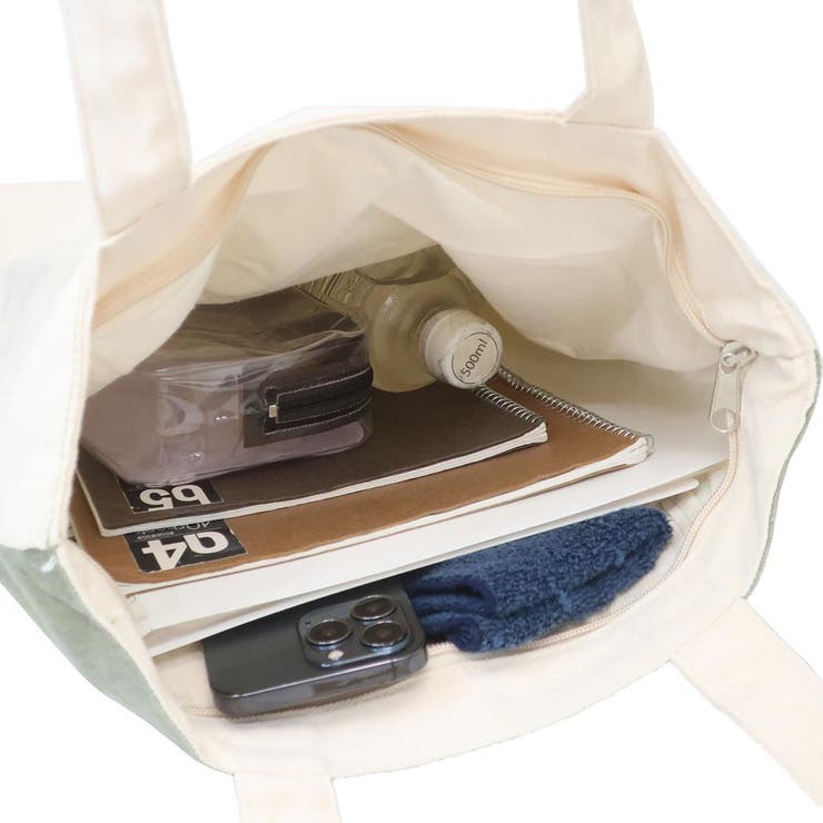 トートバッグ ファスナー付きキャンバストート トイプードル | cinemacollection | 詳細画像3 