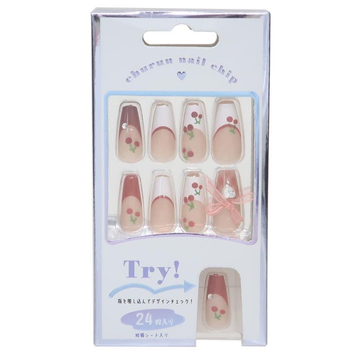 コスメ雑貨 ネイルチップロングスクエアタイプ CHERRY | cinemacollection | 詳細画像1 