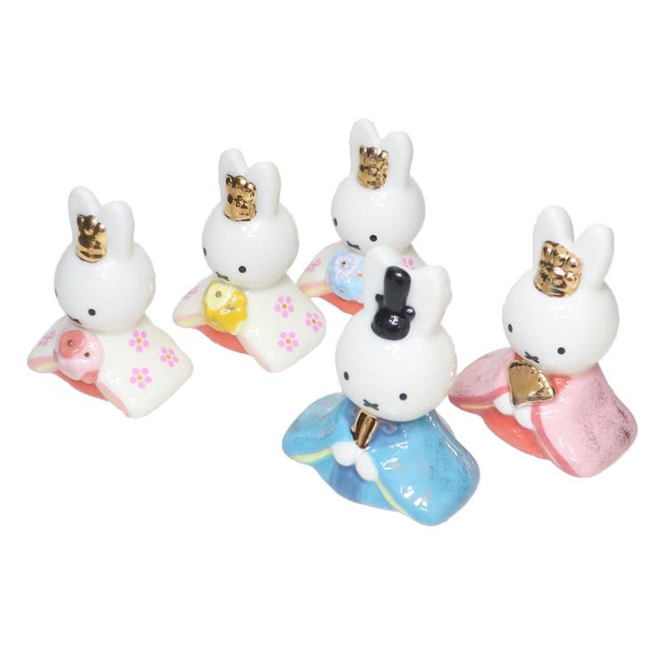 ミッフィー キャラクターひな人形 陶器五人飾り [品番：BREW0165302