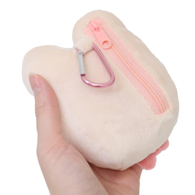 マロンクリーム ミニポーチ カラビナ付きぬいぐるみファスナーマスコット | cinemacollection | 詳細画像2 