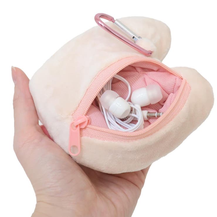 マロンクリーム ミニポーチ カラビナ付きぬいぐるみファスナーマスコット | cinemacollection | 詳細画像3 