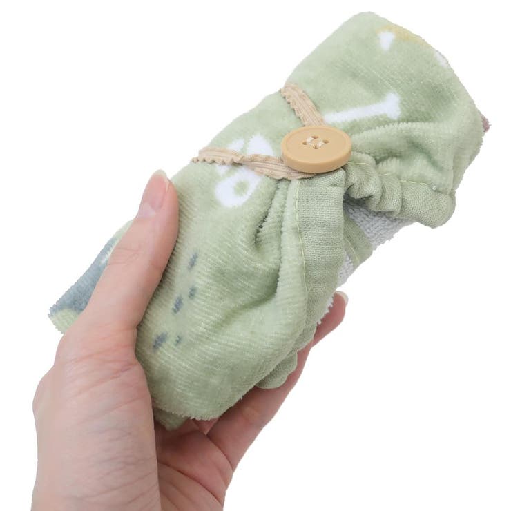 ゴム＆ボタン付きキッズおてふきタオル おりこうタオル ディノライフ | cinemacollection | 詳細画像4 