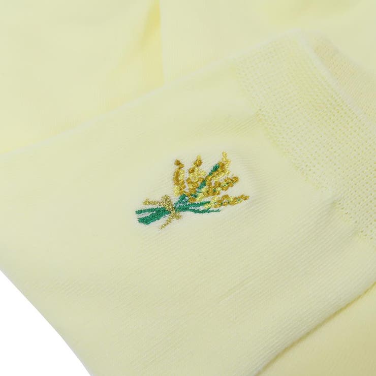 女性用靴下 刺繍ソックス ポイントミモザ | cinemacollection | 詳細画像3 