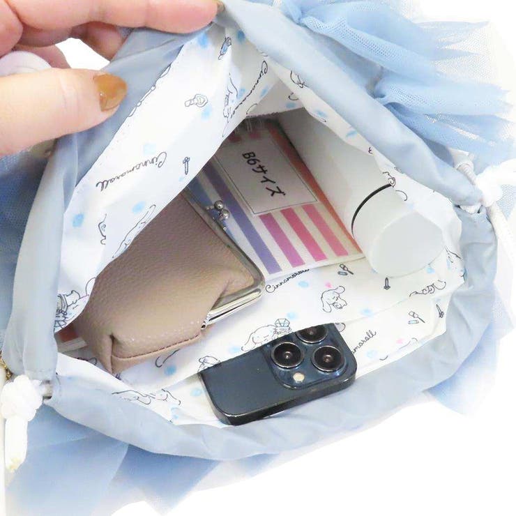 シナモロール 斜め掛けかばん チュール巾着ショルダーバッグ | cinemacollection | 詳細画像4 