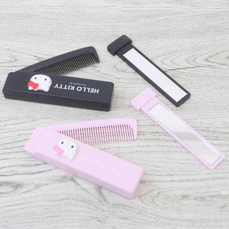 ハローキティ ミラーとコームセット サンリオ ハローキティ ケース付き ミラー＆コーム セット