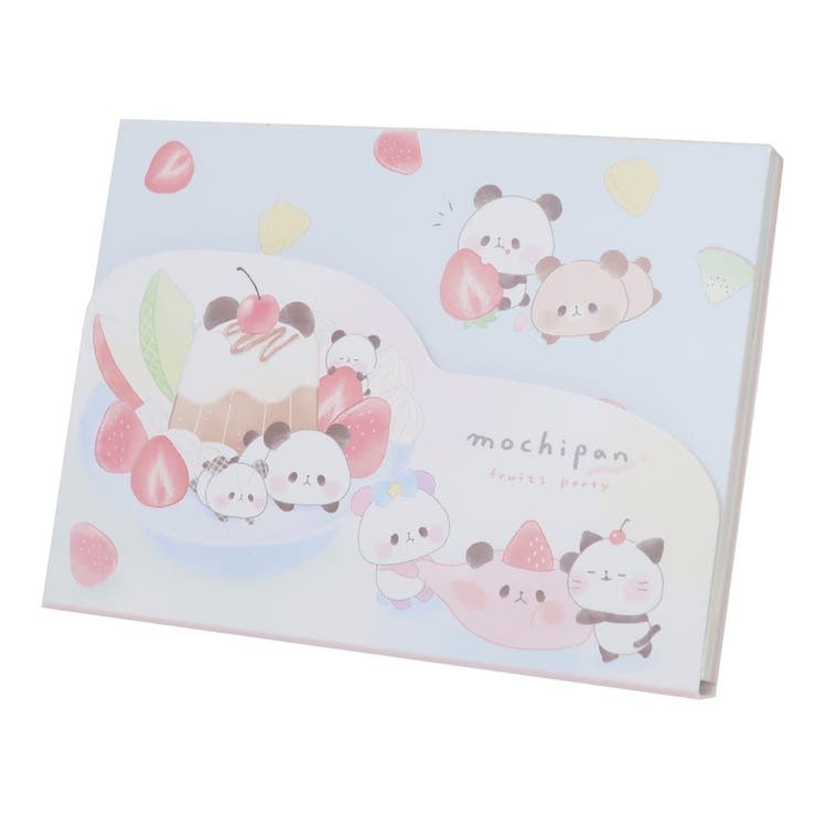 もちもちぱんだ メモ帳 ダイカットカバー付きメモ[品番：BREW0177245