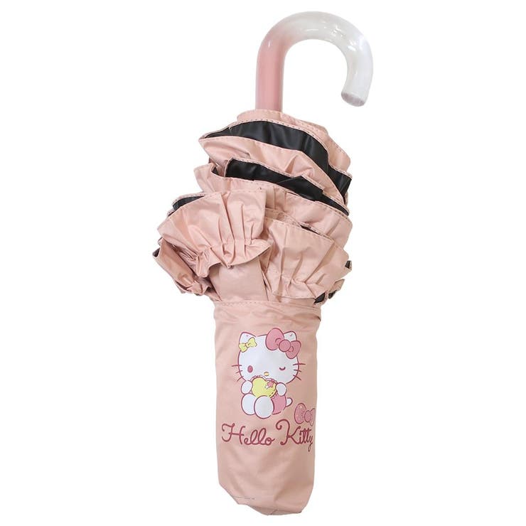 ハローキティ 折りたたみ傘 晴雨兼用折畳傘フリルタイプ[品番