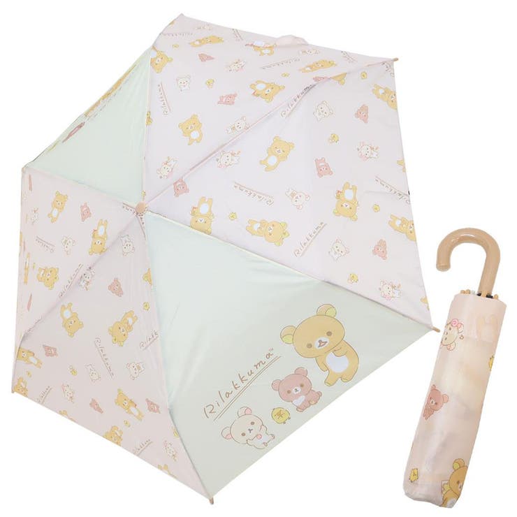 リラックマ　折りたたみ式 日傘 ホワイト ネイビー リラックマ 折りたたみ式 日傘 ホワイト ネイビー 楽天市場