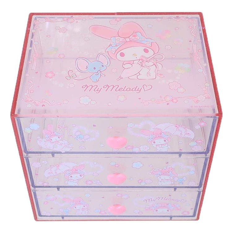 マイメロディ 卓上収納 3段チェスト[品番：BREW0186023