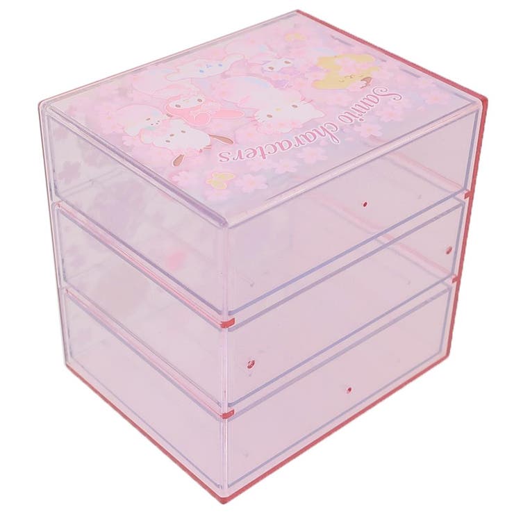 サンリオ　激レア　キキ&ララ　チェスト風3段収納ケース　大 楽天市場】ハローキティ 卓上収納 3段チェスト サンリオ ケイ
