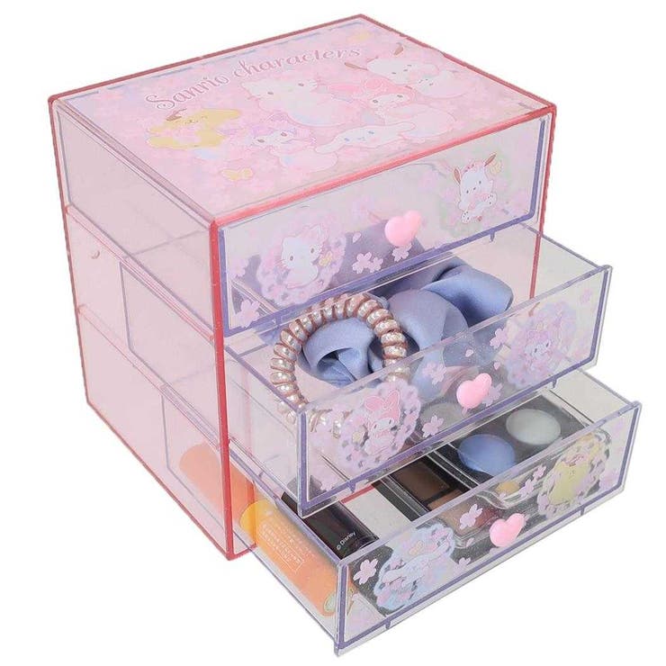 サンリオキャラクターズ 卓上収納 3段チェスト[品番