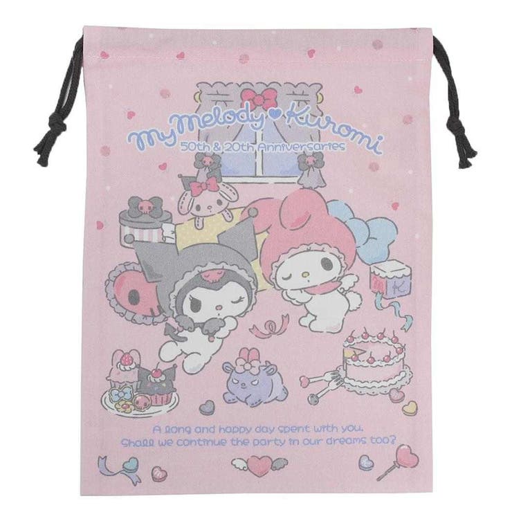 マイメロディ＆クロミ 巾着袋 きんちゃくポーチ | cinemacollection | 詳細画像1 