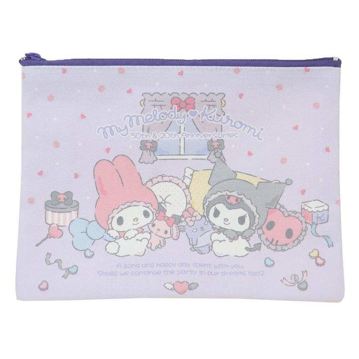 マイメロディ＆クロミ コスメポーチ フラットポーチ | cinemacollection | 詳細画像1 