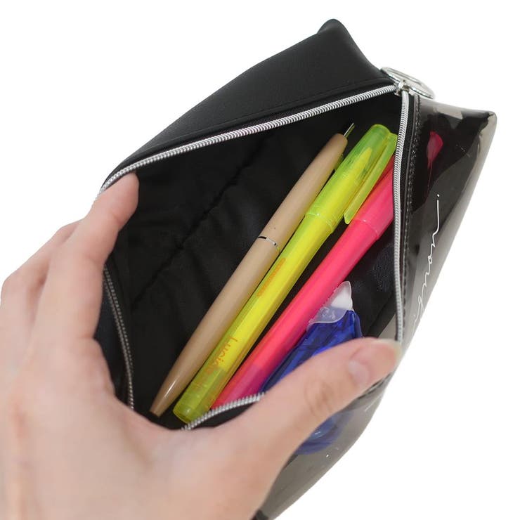 ペンケース スマート2ポケットペンポーチ ミニョンブラック[品番