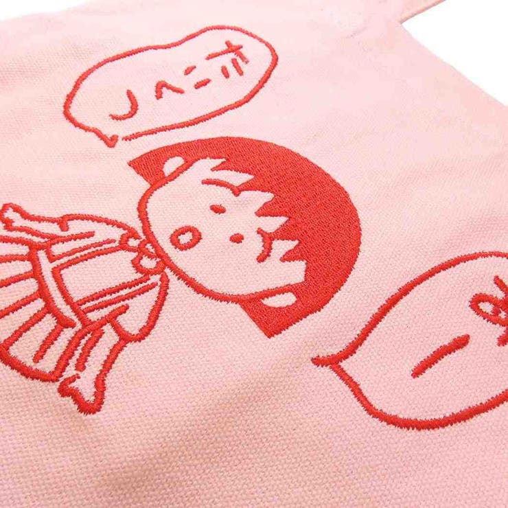 【新品未使用！】初期 ちびまる子ちゃん トートバッグ 赤 ちびまる子ちゃん トートバッグ 刺繍ミニトート[品番