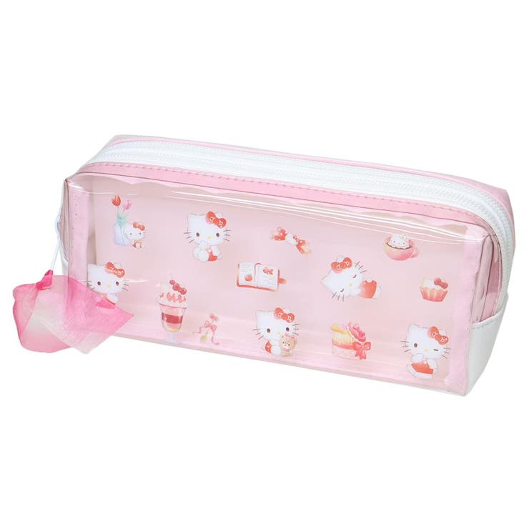 ハローキティ ペンポーチ クリアツインファスナーペンケース | cinemacollection | 詳細画像1 