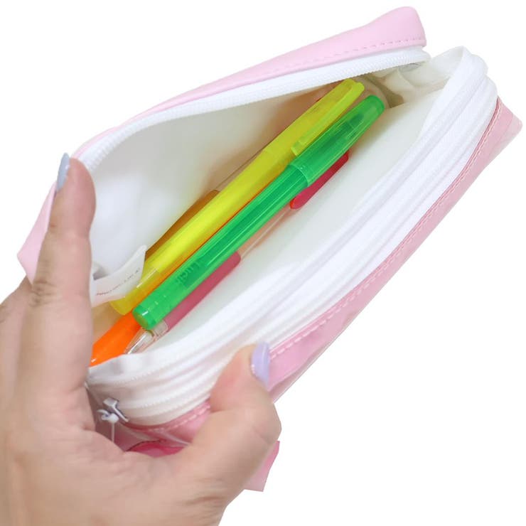 ハローキティ ペンポーチ クリアツインファスナーペンケース | cinemacollection | 詳細画像4 