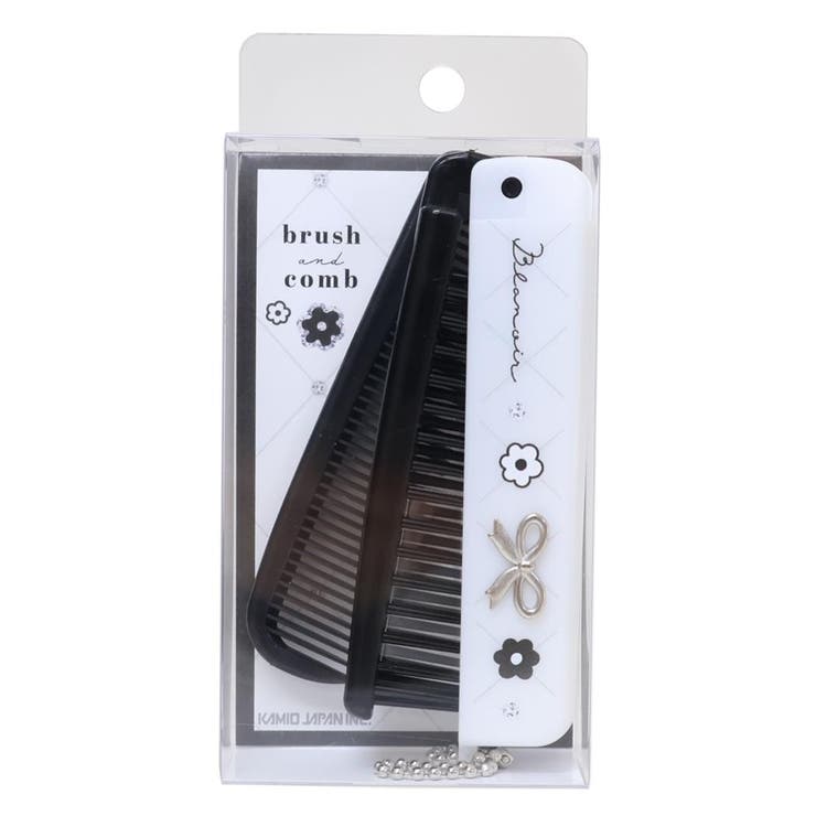 モノトーンリボンコスメ ヘアブラシ 折りたたみブラシ＆コーム | cinemacollection | 詳細画像1 