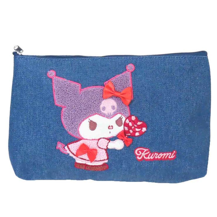 クロミ コスメポーチ デニムサガラ刺繍フラットポーチ | cinemacollection | 詳細画像1 